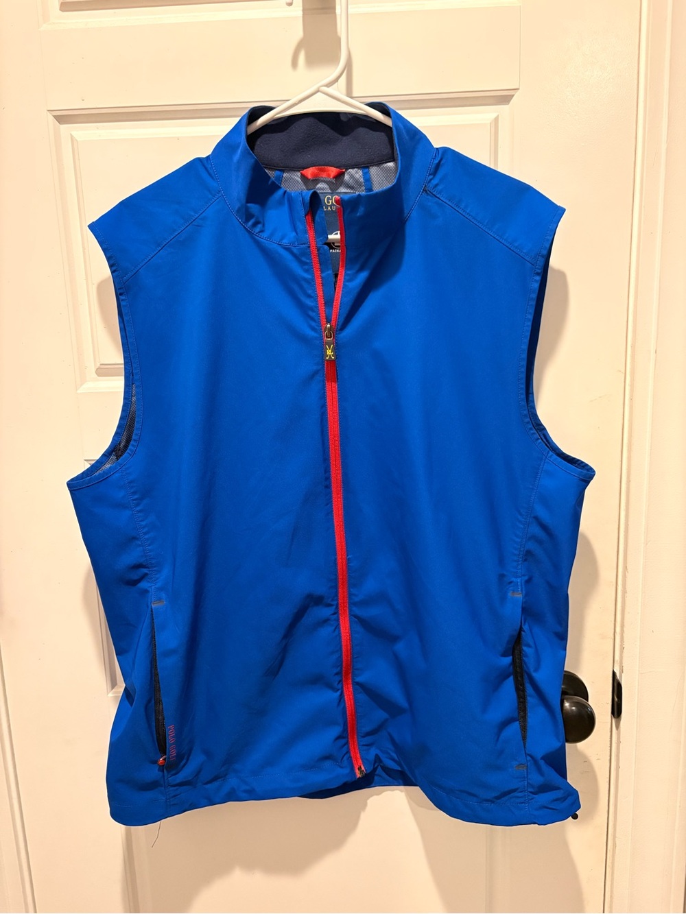 Men's Blue Performance Vest with Red Zip - G/FORE